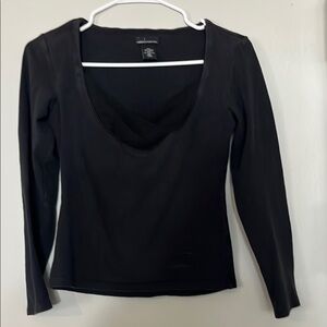 Moda International Black Fitted Blouse
